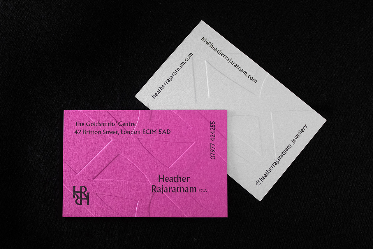 Debossed Business Cards | Heather Rajaratnam | Dayfold