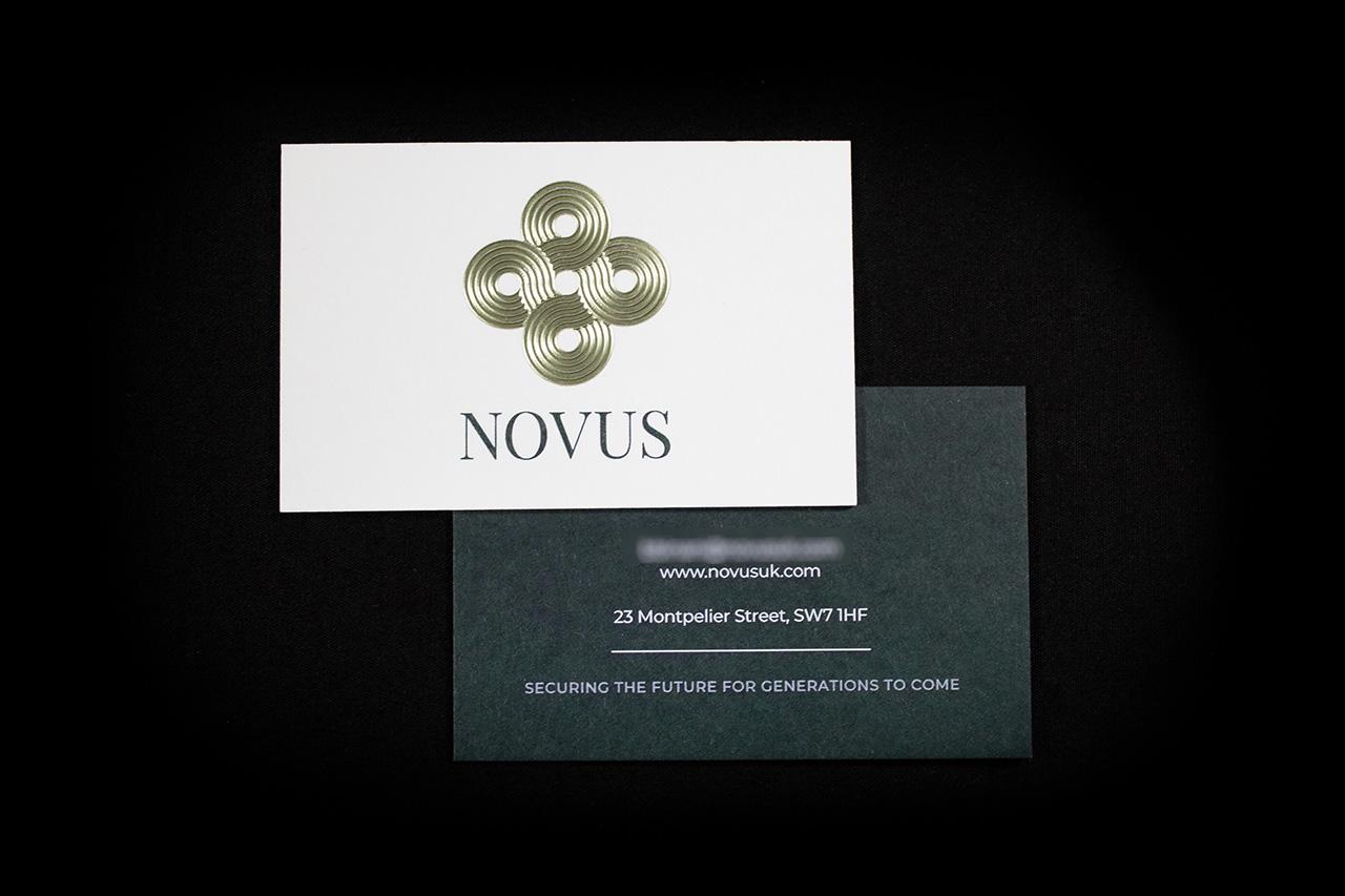 Duplex Foil Business Cards | Novus | Dayfold