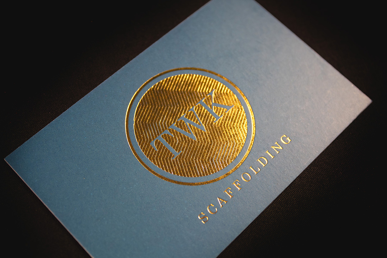 Duplex Business Cards with Gold Foil | TWK Scaffolding | Dayfold