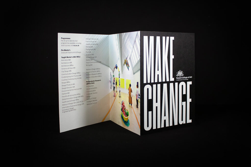 Concertina Fold Brochure | Royal College of Art | Dayfold