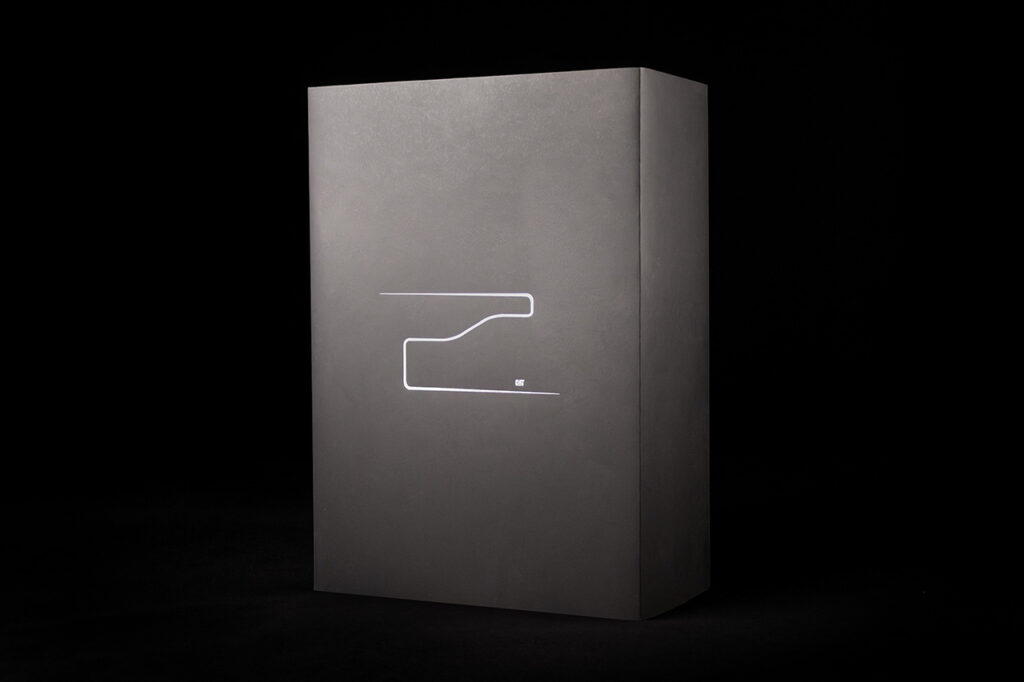 CAT Marine Power - Custom Rigid Box - Closed Showing Sleeve Foil Detail