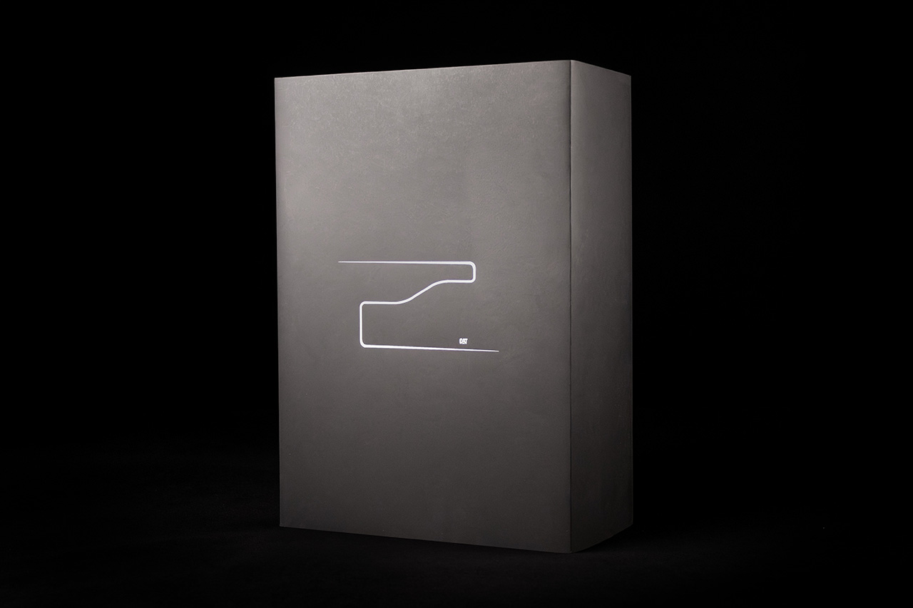 CAT Marine Power - Custom Rigid Box - Closed Showing Sleeve Foil Detail